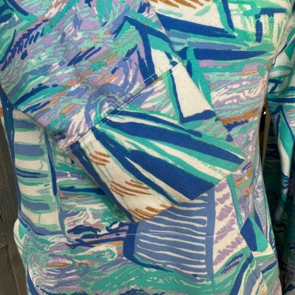 Lilly Pulitzer UPF 50+ Skipper Popover Aboat Time Sz XS - Picture 8 of 16